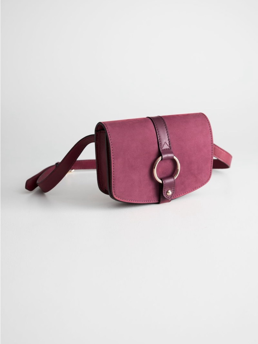 & Other Stories Women's Plum/Burgundy Suede Beltbag